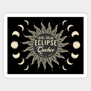 Total Solar Eclipse Quebec Canada April 2024 Magnet